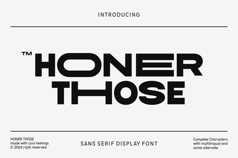 Honer Those Font
