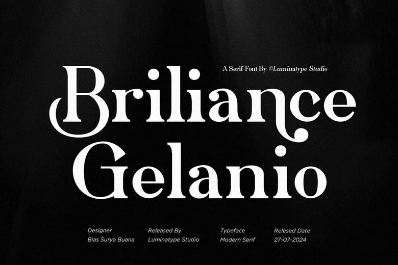 LT Briliance Gelanio Font