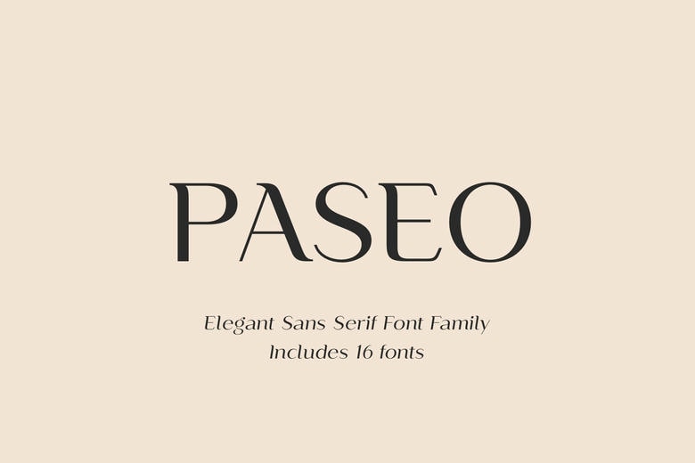 Paseo Font Family
