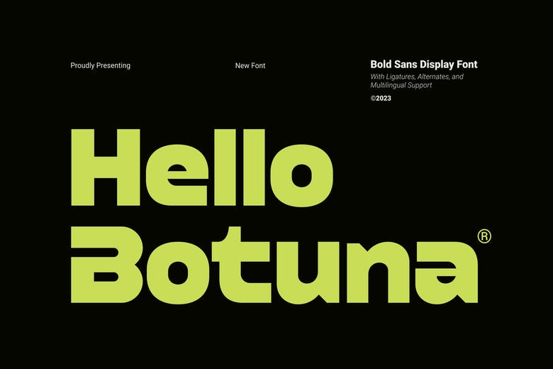 Hello Botuna Font
