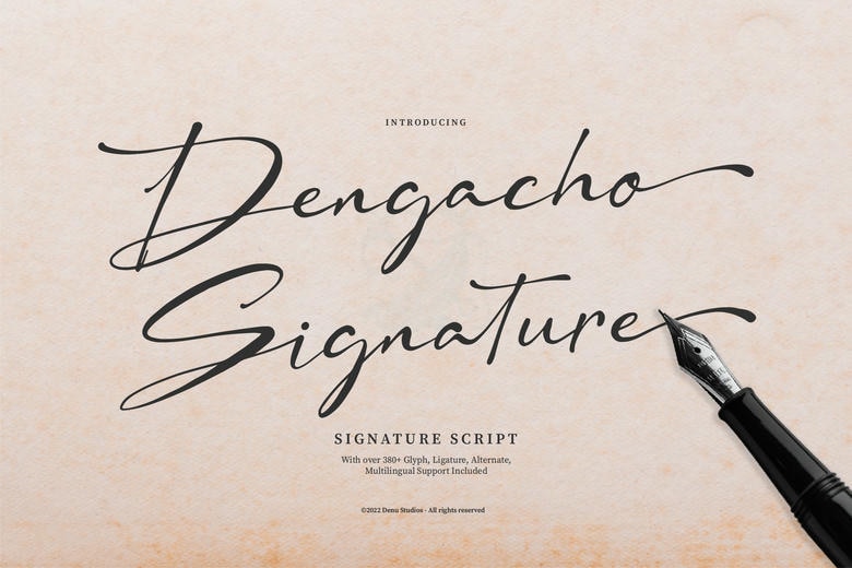 Dengacho Signature Font