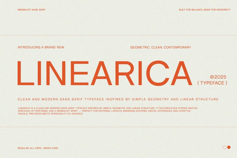 Linearica Regular Font