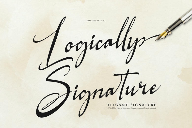 Logically Signature Font