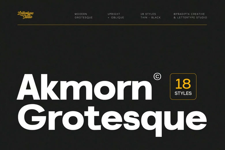 Akmorn Grotesque Font
