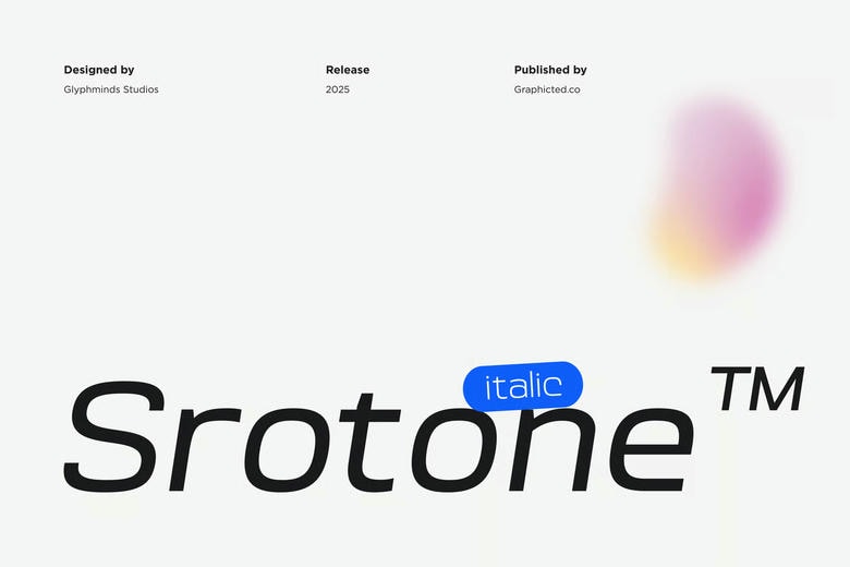 Srotone Italic Font