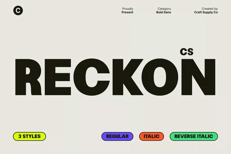 CS Reckon Font
