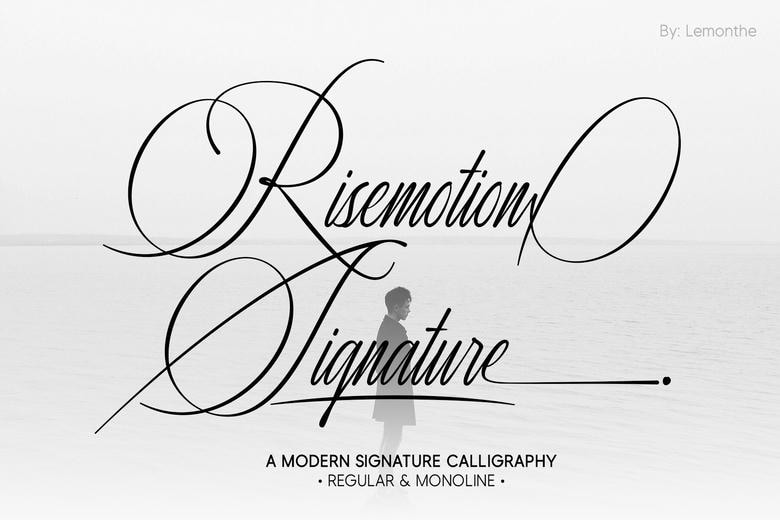 Risemotion Signature Font