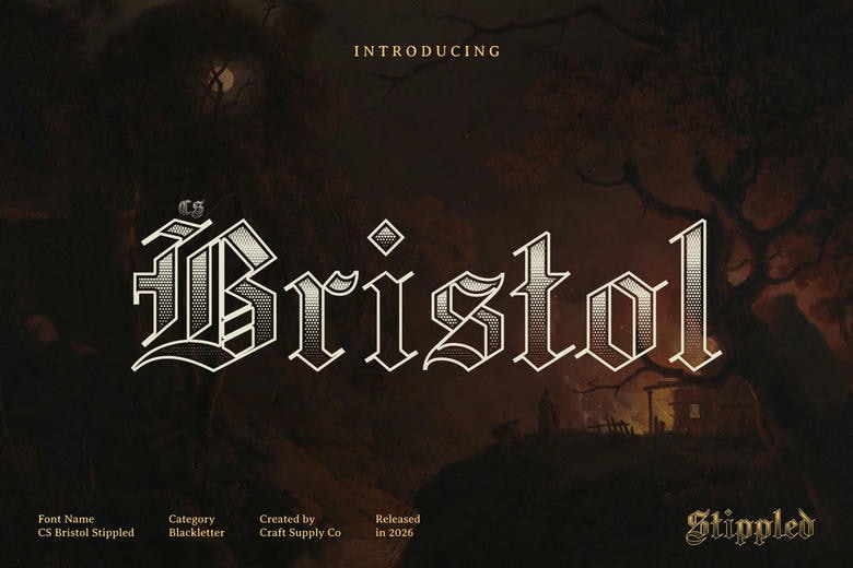 Bristol Stippled Font