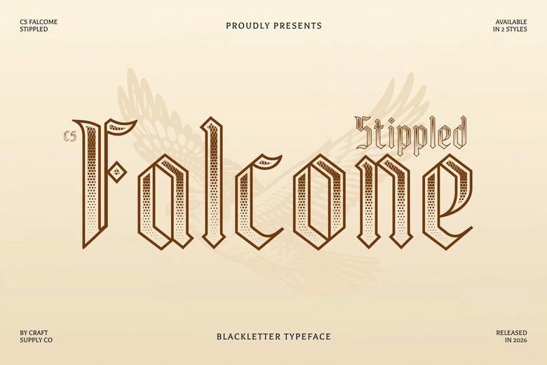 Falcone Stippled Font