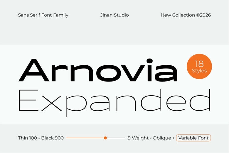 Arnovia Expanded Font