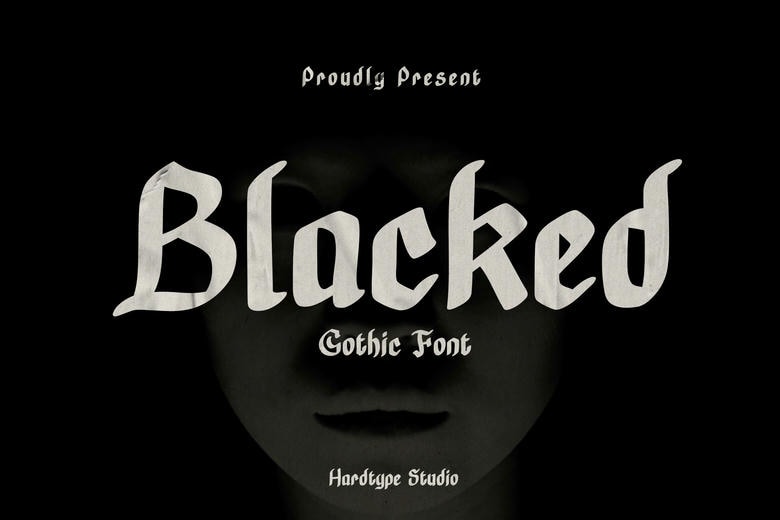 Blacked Font