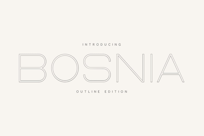 Bosnia Outline Font