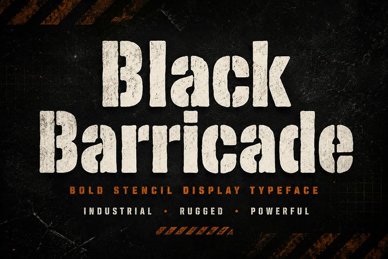 Black Barricade Font