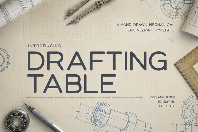 Drafting Table Font
