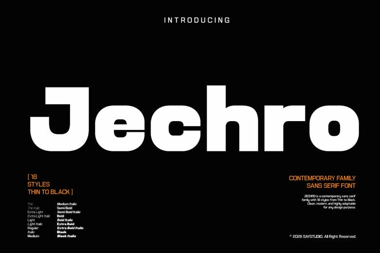 Jechro Font