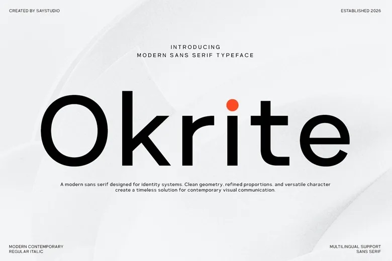 Okrite Font