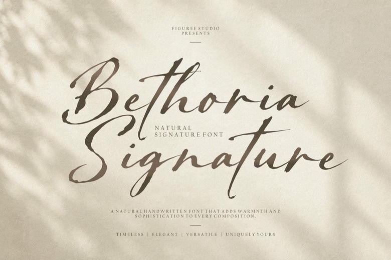 Bethoria Signature Font