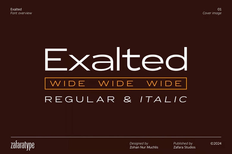 Exalted Wide Font